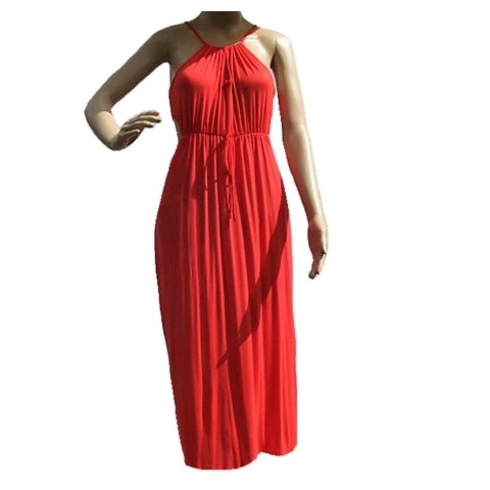 Maxi Dress/ Cover-Up: Coral